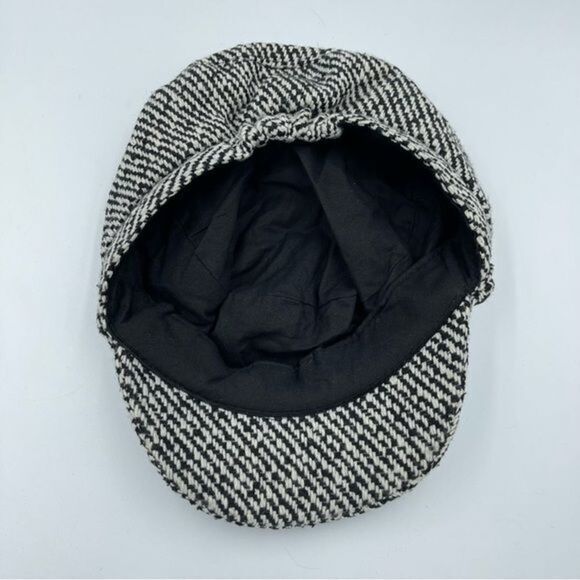 Flat Cap Women Black and Gray Plaid Classic Beret Hat One Size - Picture 6 of 8